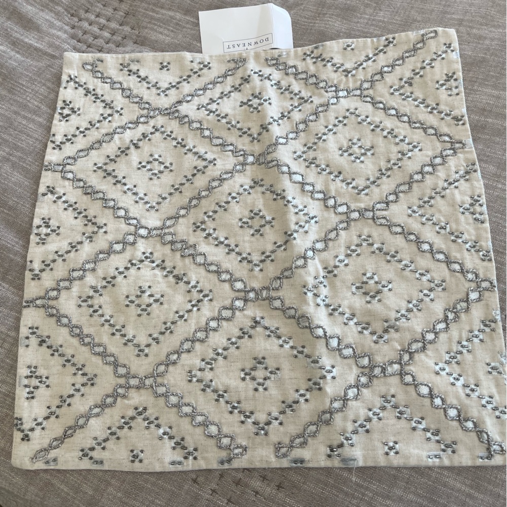 18x18 beaded pillow cover